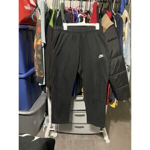 Size Large- Nike Pants Men’s Straight Black Sweatpants Fleece Casual Sportswear